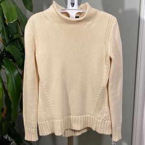 J. Crew Always 1988 Cream Ivory Roll Neck 100% Cotton Sweater X Small